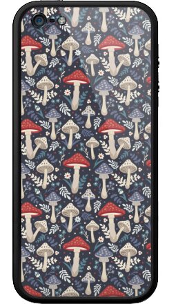 Винтажный паттерн лесного микромира cottagecore - Бампер на iPhone 5, 5S