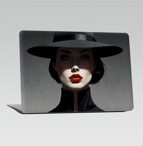 Нуар девушка - Наклейки на 2010-2017 – Macbook Air