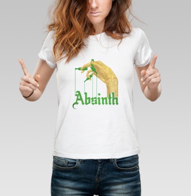 Absinth / Абсент, Футболка женская белая 180гр