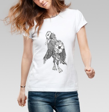 Albatrus Tattooed / Татуированный альбатрос, Футболка женская белая 180гр