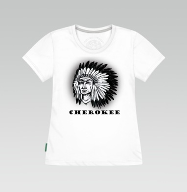 Cherokee / Чероки, Футболка женская белая 180гр
