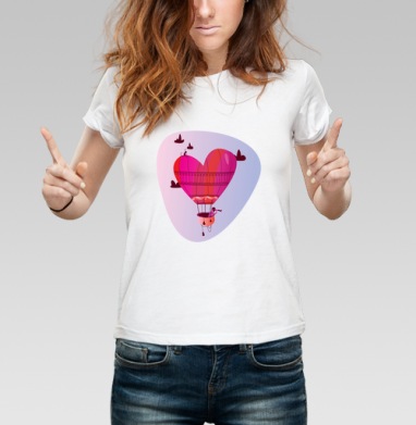 Looking for love... / В поисках любви..., Футболка женская белая 180гр