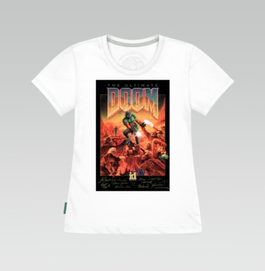 Doom Cover, Футболка женская белая 180гр