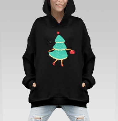 Елка-Красавица - Hoodie Mono, черная, оверсайз, утепленная, страница 5