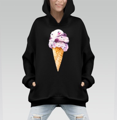 Мороженка - Hoodie Mono, черная, оверсайз, утепленная, страница 4