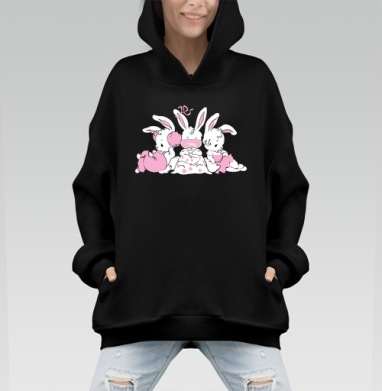 Зайки - Hoodie Mono, черная, оверсайз, утепленная, страница 7