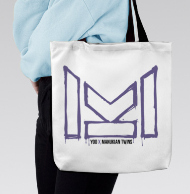Manukian Twins Logo / Логотип Манукян Твинс, Сумка с ручкой и внутренним карманом на молнии