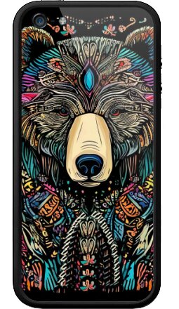 Медведь этно - Бампер на iPhone 5, 5S