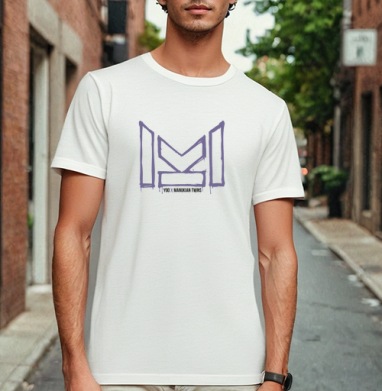 Manukian Twins Logo / Логотип Манукян Твинс, Футболка мужская Base белая