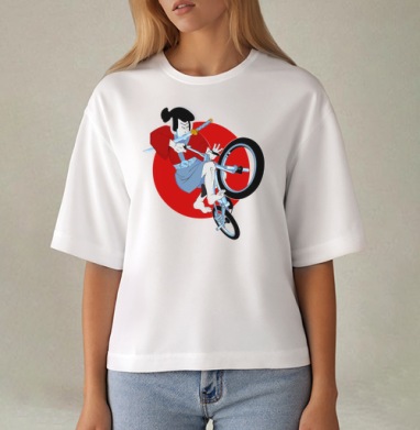 Динамичная векторная иллюстрация самурая на заднем колесе самурай на BMX - garybaldi