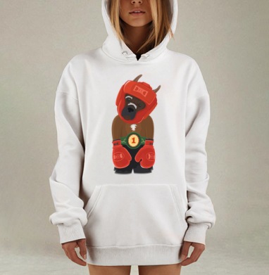 Боксёр, Hoodie Mjhigh Dig, оверсайз, утепленная