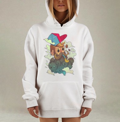 Бородокотики, Hoodie Mjhigh Dig, оверсайз, утепленная