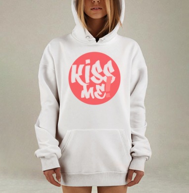 Целуй меня, Hoodie Mjhigh Dig, оверсайз, утепленная