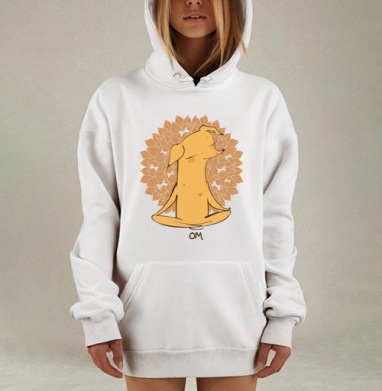 Домашний сторожок ..., Hoodie Mjhigh Dig, оверсайз, утепленная