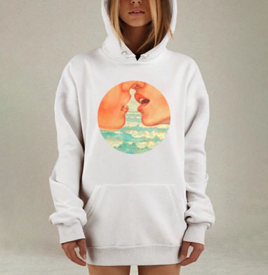 Калифорнийский кисс, Hoodie Mjhigh Dig, оверсайз, утепленная