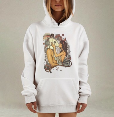 Кроликачасы, Hoodie Mjhigh Dig, оверсайз, утепленная
