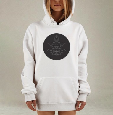Линейная геометрия, Hoodie Mjhigh Dig, оверсайз, утепленная