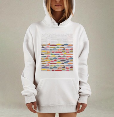 Машины, Hoodie Mjhigh Dig, оверсайз, утепленная