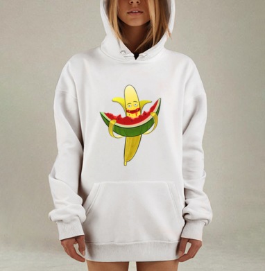 Мультифрукт, Hoodie Mjhigh Dig, оверсайз, утепленная