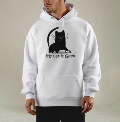 My cat is Geek, Толстовка Mjhigh, утепленная