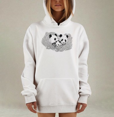 Панда, Hoodie Mjhigh Dig, оверсайз, утепленная