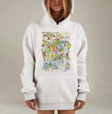 Party  Boom Boom!, Hoodie Mjhigh Dig, оверсайз, утепленная