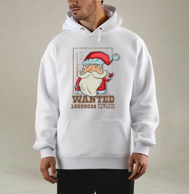 Santa wanted, Толстовка Mjhigh, утепленная