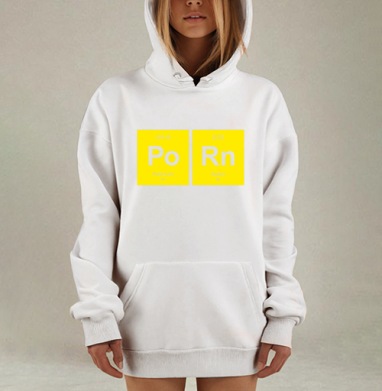 Шутливый постер «Po Rn» в стиле таблицы Менделеева, Hoodie Mjhigh Dig, оверсайз, утепленная