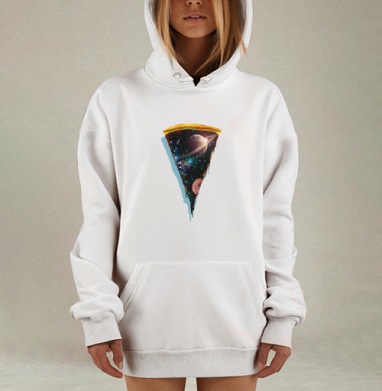 Ты часть вселенной, Hoodie Mjhigh Dig, оверсайз, утепленная