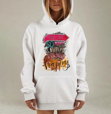 Позитивный арт с мотивирующим посланием счастья, Hoodie Mjhigh Dig, оверсайз, утепленная