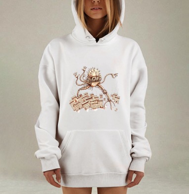 Вторжение, Hoodie Mjhigh Dig, оверсайз, утепленная