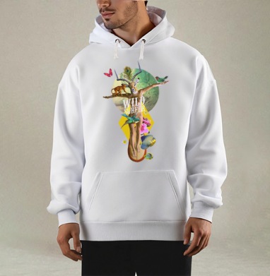 Wild surfer, Толстовка Mjhigh, утепленная