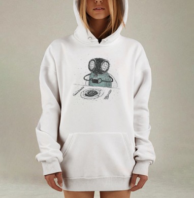 З-з-зацените что я ем, Hoodie Mjhigh Dig, оверсайз, утепленная