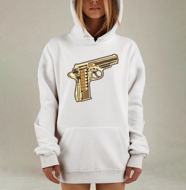 Пистолет с художественными принадлежностями – оружие искусства, Hoodie Mjhigh Dig, оверсайз, утепленная