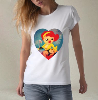 Angie, Футболка женская белая 180гр