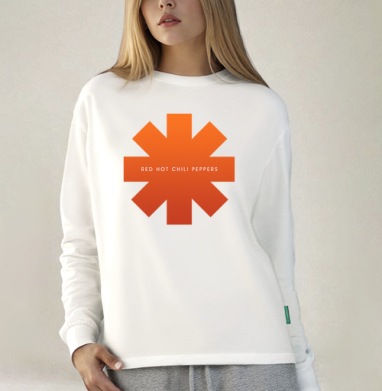Аsterisk RHCP, Футболка лонгслив женская белая