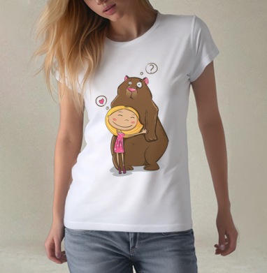 I like teddy bears, Футболка женская белая 180гр