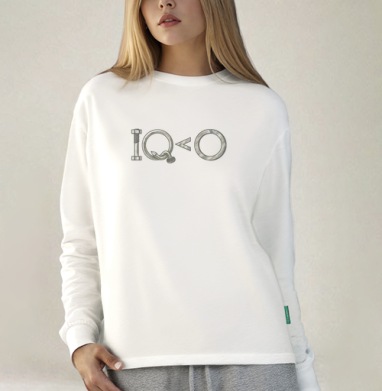 IQ, Футболка лонгслив женская белая
