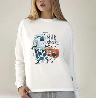 MilkShake!, Футболка лонгслив женская белая
