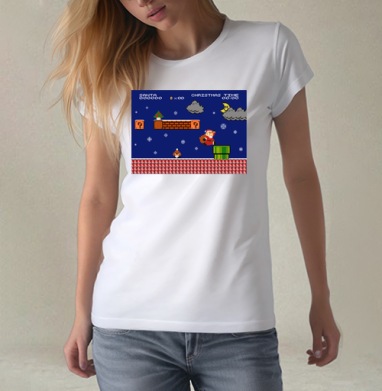 Santa Mario, Футболка женская белая 180гр