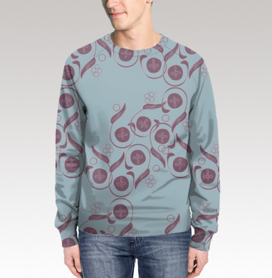 Изящный винтажный растительный орнамент Floral Pattern / Цветочный узор, Свитшот мужской 3D