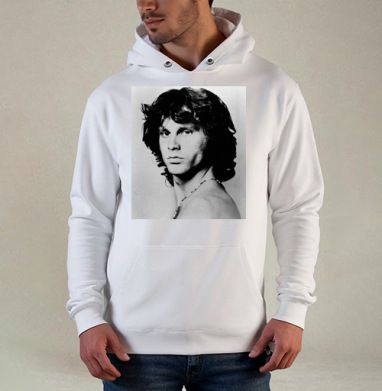 Jim_Morrison_Pardon_Bati, Толстовка белая Regular, утепленная