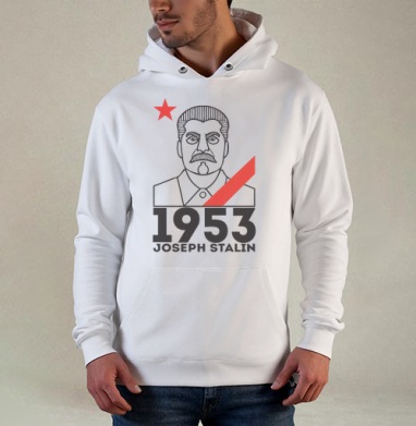 Joseph Stalin 1953, Толстовка белая Regular, утепленная