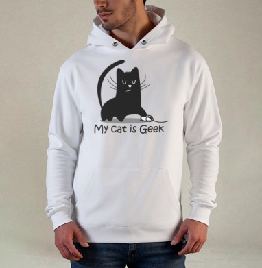 My cat is Geek - Магазин футболок ToyFish - Дизайнерские принты