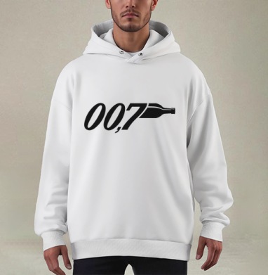 Агент 007 - Купить мужские худи оверсайз mono Южный в Москве, цена мужских худи оверсайз mono  с прикольными принтами - магазин дизайнерской одежды Maryjane
