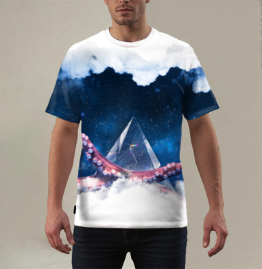 Космический осминог - Футболка мужская Regular 3D, страница 4