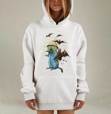 Гонзо сурок, Hoodie Mjhigh Dig, оверсайз, утепленная