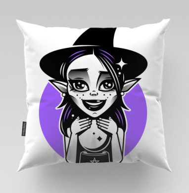 Милая ведьма магия юная Гадалка / Cute witch magic young Fortune teller - Магазин футболок iaroslavb, Подушки