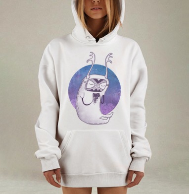 Сказочное существо в объятиях спокойствия, Hoodie Mjhigh Dig, оверсайз, утепленная