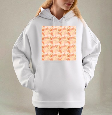 Яркий маникюр женские руки красота fashion стиль, Толстовка / Женская/ Оверсайз / Начес / Белая / C принтом